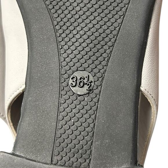 M. Gemi White Cream Camelia Slingback Heeled Flats Womens Size 36.5 / US 6.5 - Picture 7 of 8